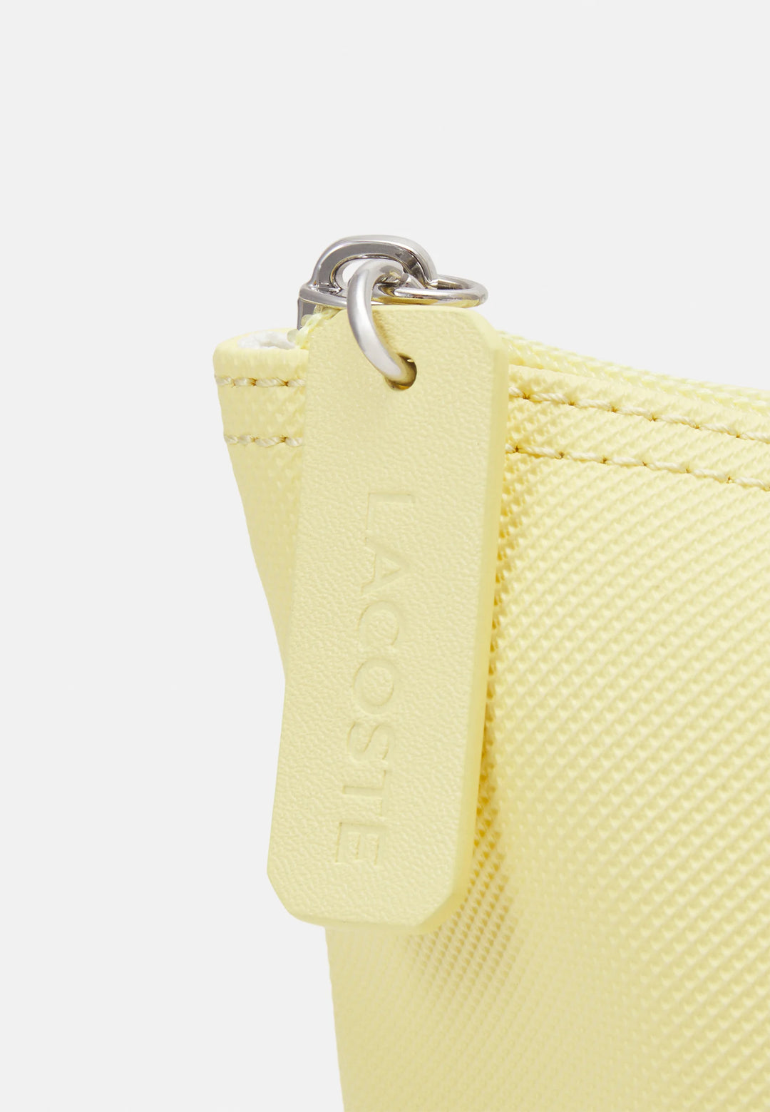 Lacoste - Lacoste Women's L.12.12 Concept Pale Yellow Zip Tote Bag - لاكوست - حقيبة لاكوست النسائية L.12.12 كونسبت توت بسحاب أصفر باهت