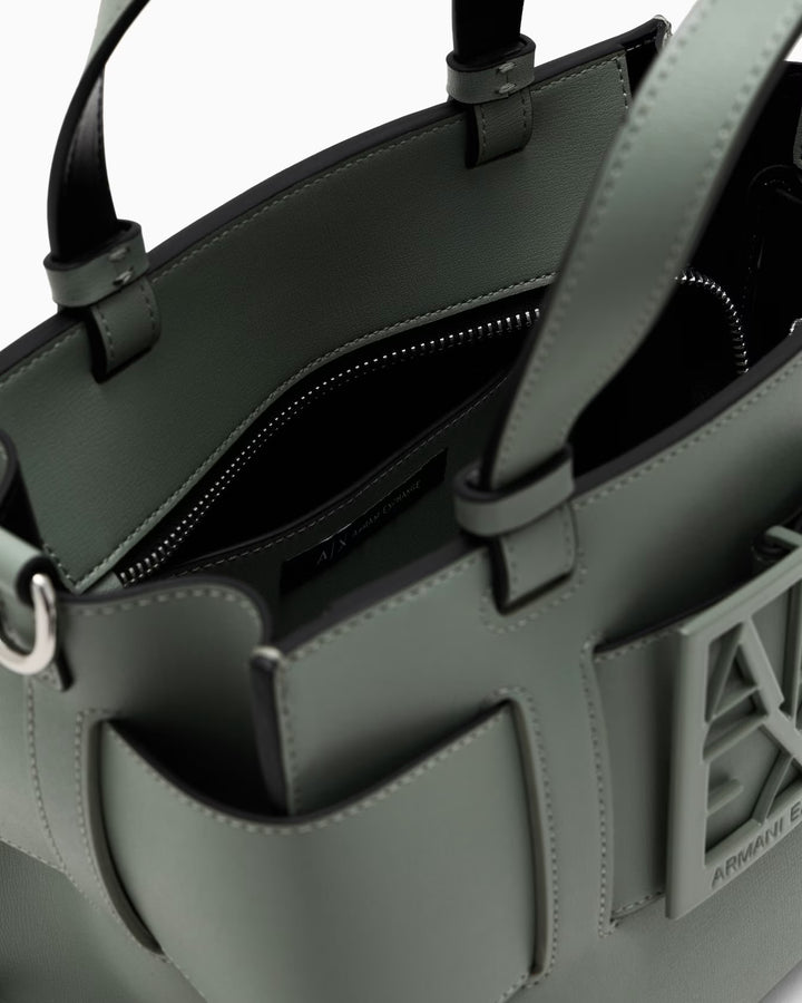Armani Exchange - Armani Exchange Top Handle Tote Bag - أرماني إكستشينج - حقيبة توت بمقبض علوي من أرماني إكستشينج