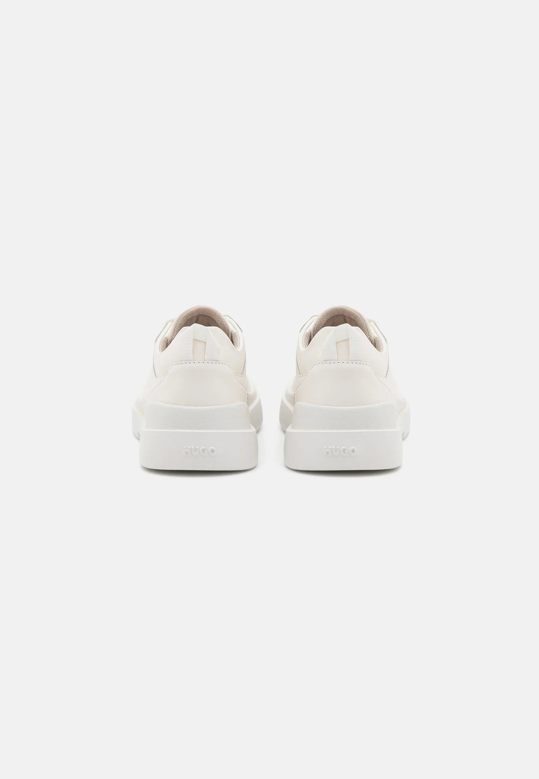 HUGO - HUGO White Leather Low-Top Sneakers - هوغو - حذاء رياضي جلدي أبيض منخفض من هوغو