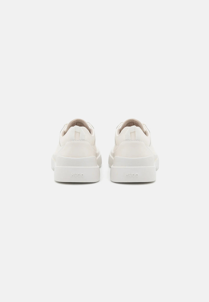 HUGO - HUGO White Leather Low-Top Sneakers - هوغو - حذاء رياضي جلدي أبيض منخفض من هوغو