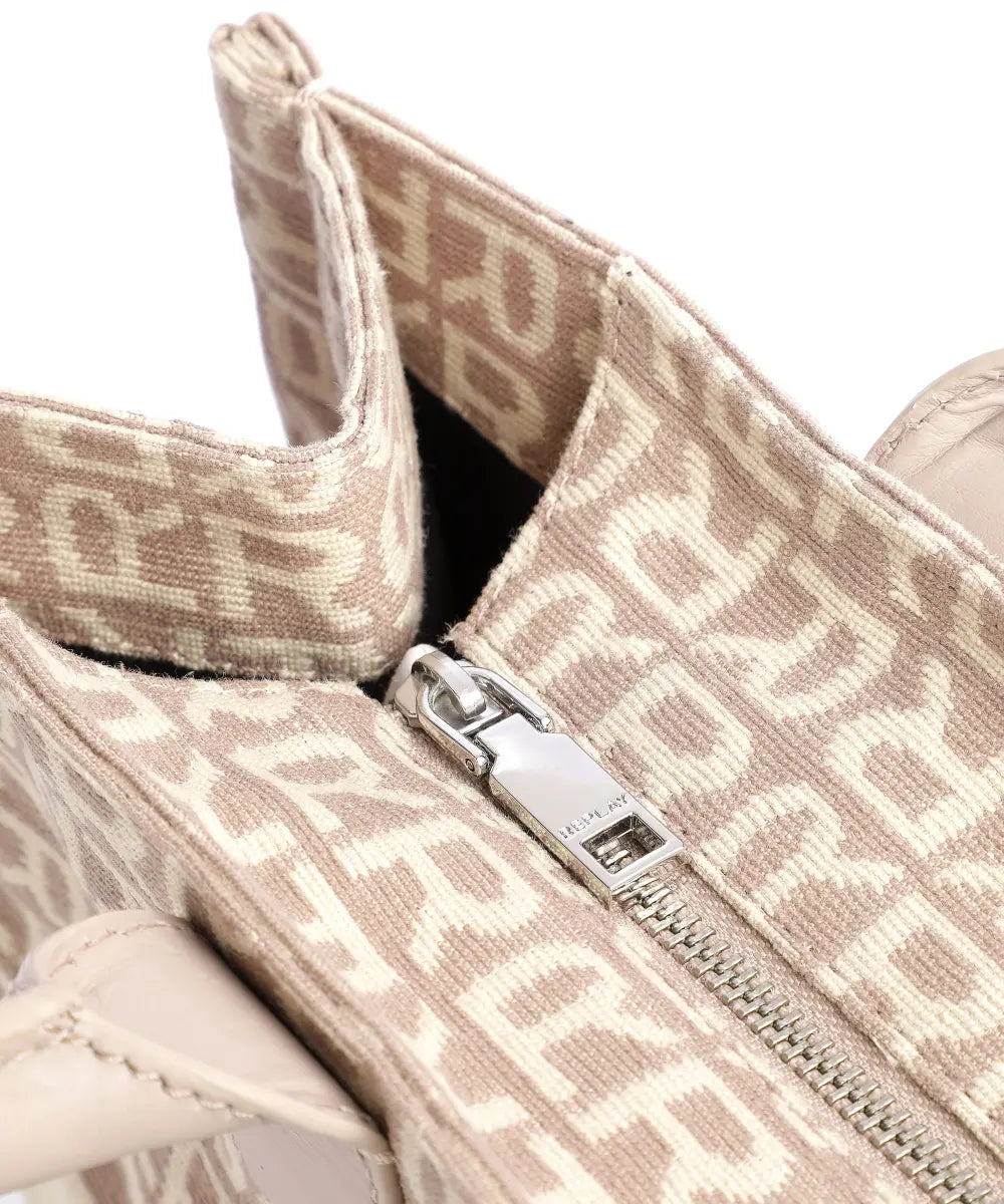 Replay - Replay Monogram Jacquard Tote Bag - ريبلاي - حقيبة توت جاكار بنقشة مونوغرام ريبلاي
