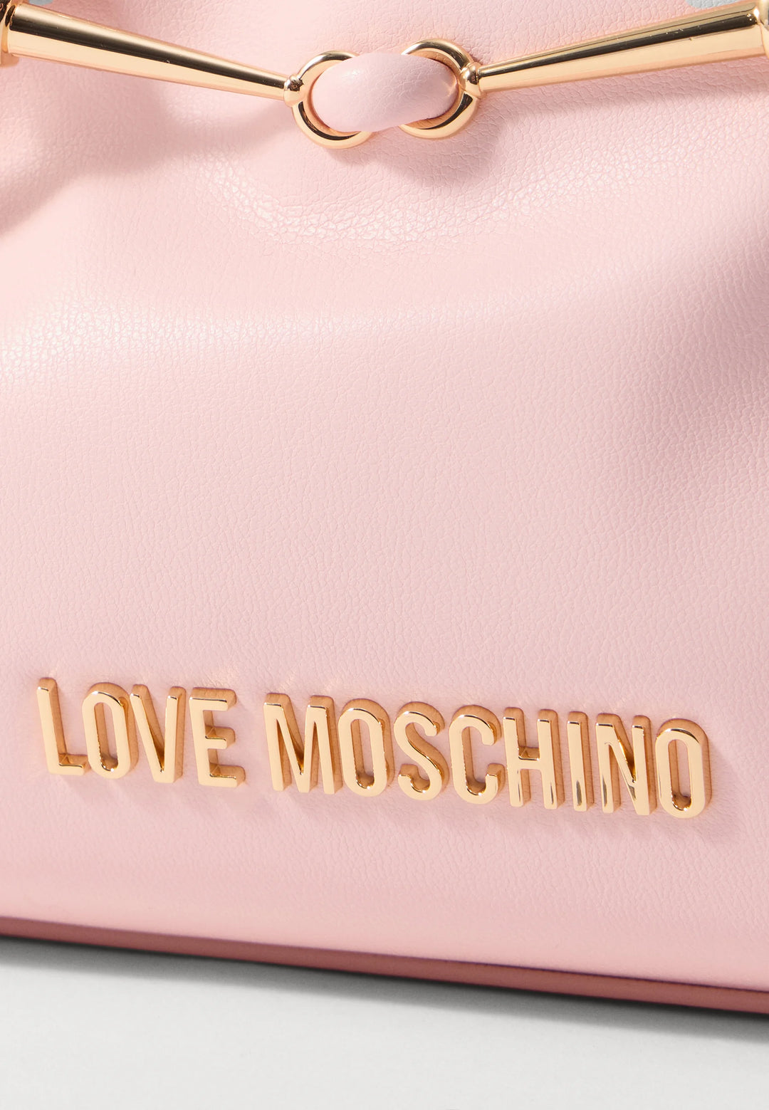 Love Moschino Hearts Shoulder Bag | Pink - لوف موسكينو - حقيبة كتف مزينة بقلوب باللون الوردي
