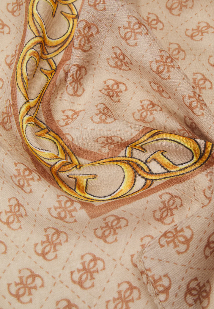 GUESS - G Chain Satin Scarf - جيس - وشاح ساتان بسلسلة حرف G