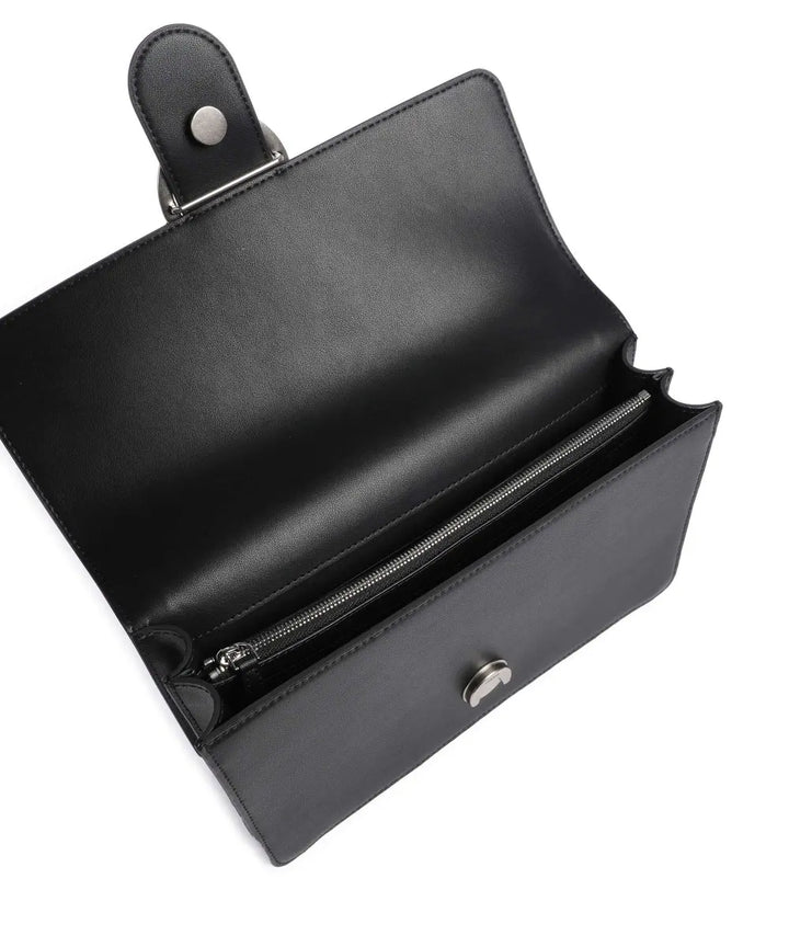 PINKO - Classic Love Bag Icon Simply in Black Leather - بينكو - حقيبة كلاسيك لوف آيكون سيمبلي من الجلد الأسود