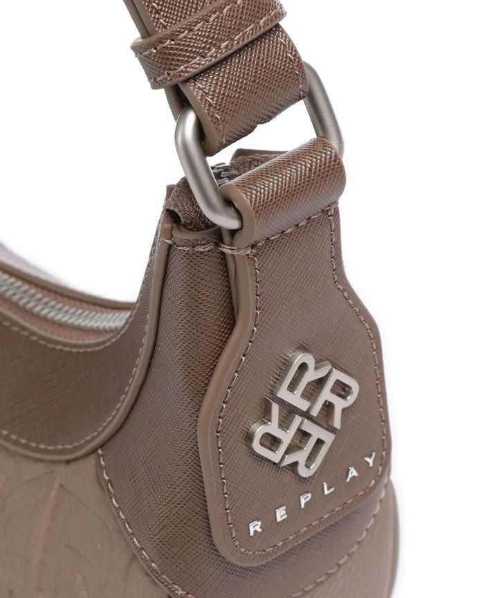 REPLAY Crossbody Bag Brown - ريبلاي حقيبة كروس بودي بني