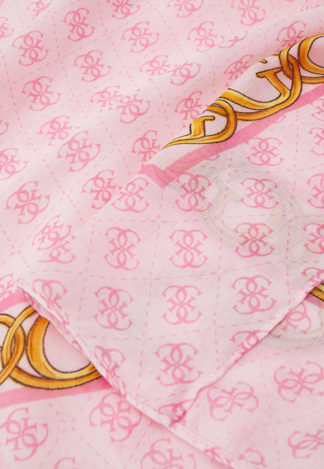 Guess - Pink Satin Scarf - جيس - وشاح ساتان وردي