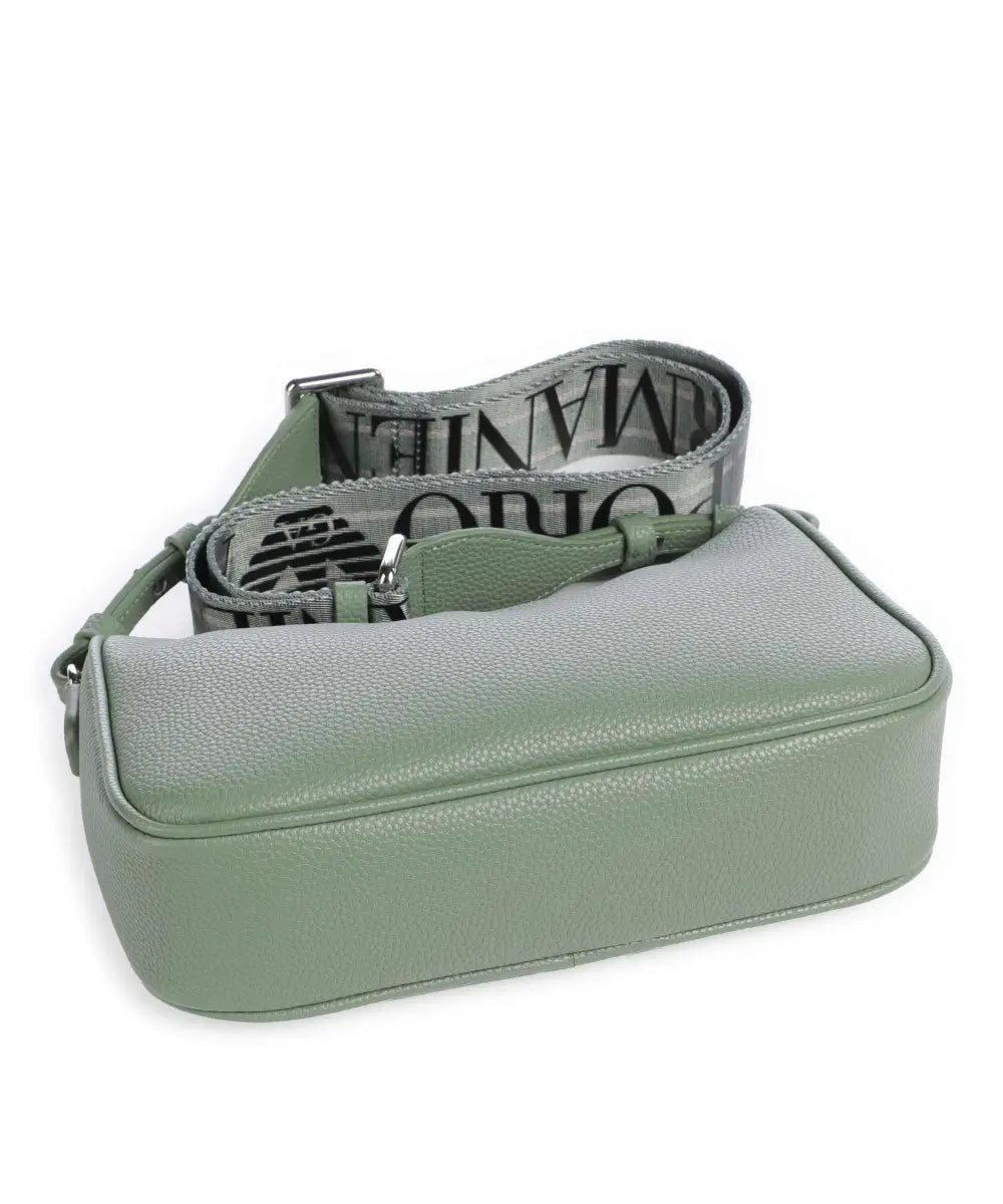 Emporio Armani - Lilly Sage Urban Chic Pebbled Baguette Bag - إمبوريو أرماني -حقيبة باغيت ليلي ساج أوربان شيك بجلد محبب