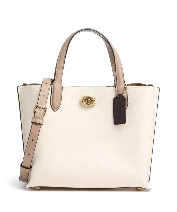 Coach - Coach Pebbled Leather Carryall Bag with Signature Turnlock - كوتش - حقيبة كوتش الكبيرة من الجلد المحبب بقفل توقيع مميز
