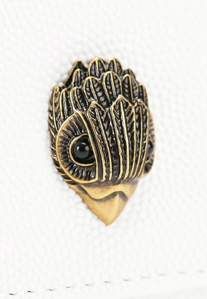 Kurt Geiger London Chain-Strap Embellished Bag | White - كيرت غايغر لندن - حقيبة مزينة بحزام سلسلة باللون الأبيض