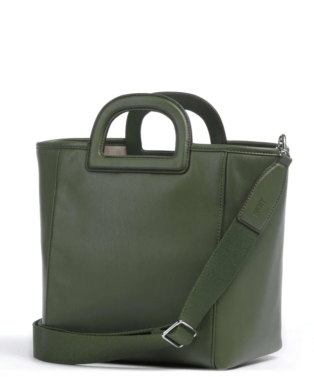 DKNY Drew Handbag Synthetic Dark Green - دي كيه إن واي - حقيبة درو صناعية باللون الأخضر الداكن