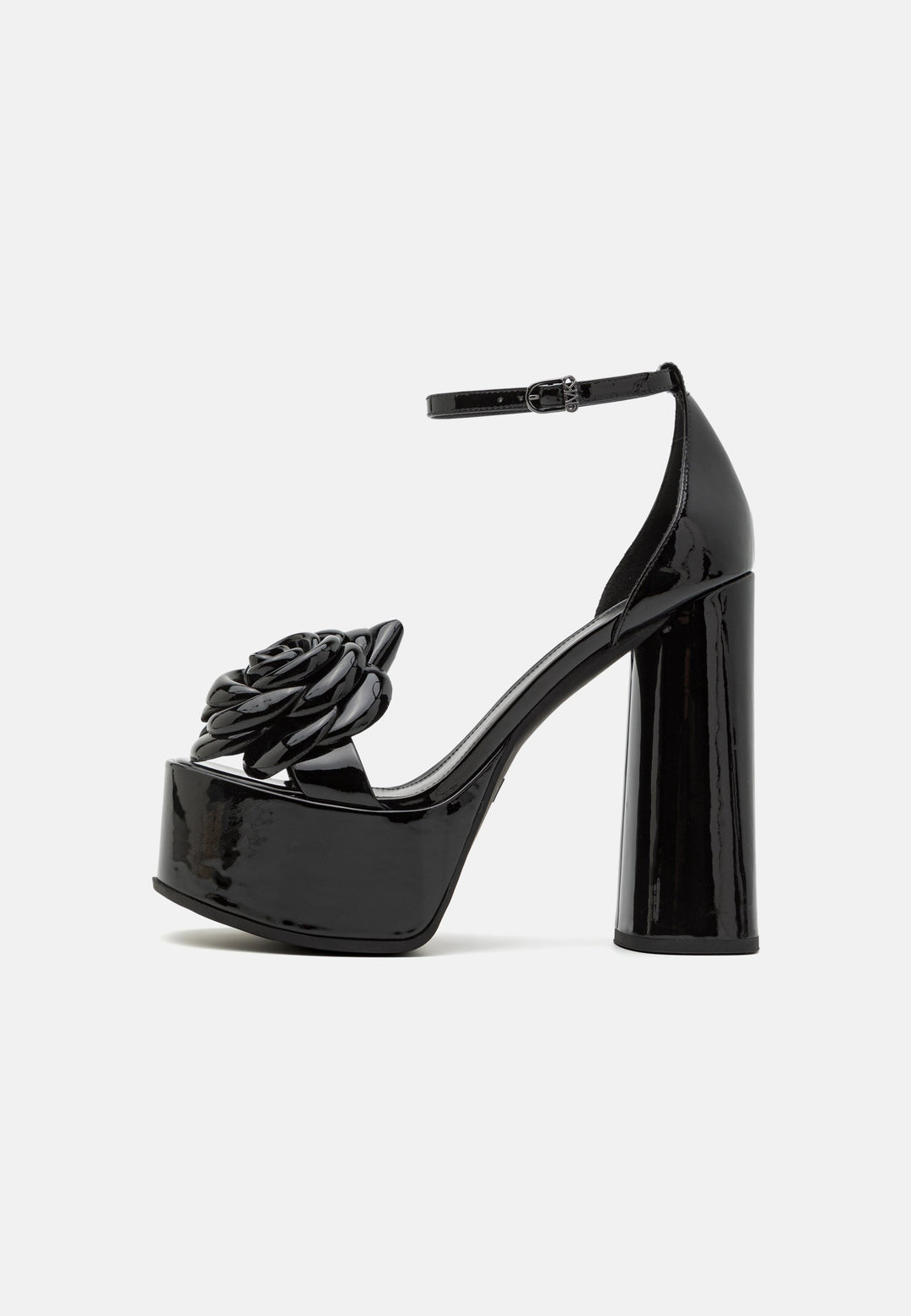Michael Kors - Rosa Patent Leather Platform Block Heel Sandal - مايكل كورس - صندل روزا بكعب سميك ومنصة من الجلد اللامع