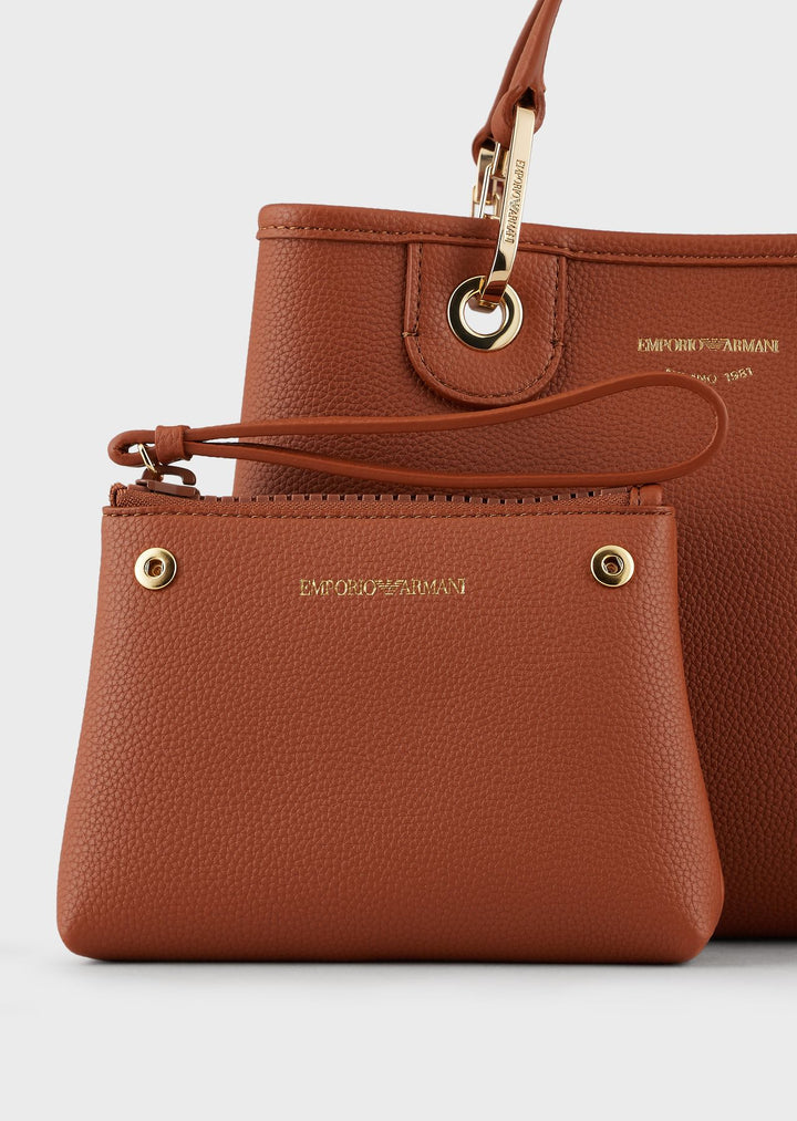 Emporio Armani SMALL MYEA SHOPPER BAG WITH DEER PRINT حقيبة تسوق إمبوريو أرماني صغيرة MYEA بطبعة غزال