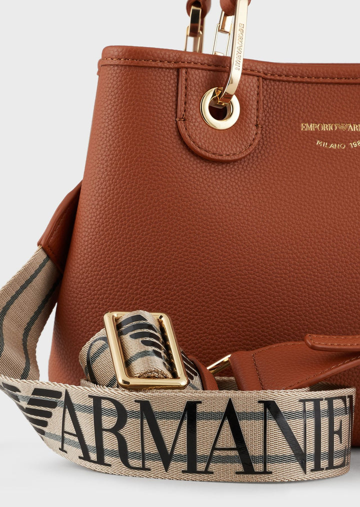 Emporio Armani SMALL MYEA SHOPPER BAG WITH DEER PRINT حقيبة تسوق إمبوريو أرماني صغيرة MYEA بطبعة غزال