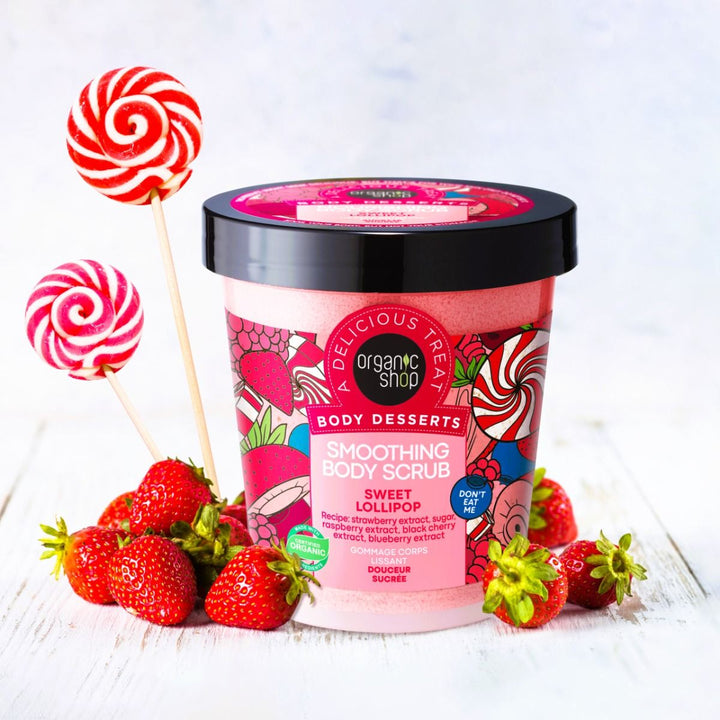 Organic Shop Body Desserts مقشر الجسم بنكهة لولي بوب