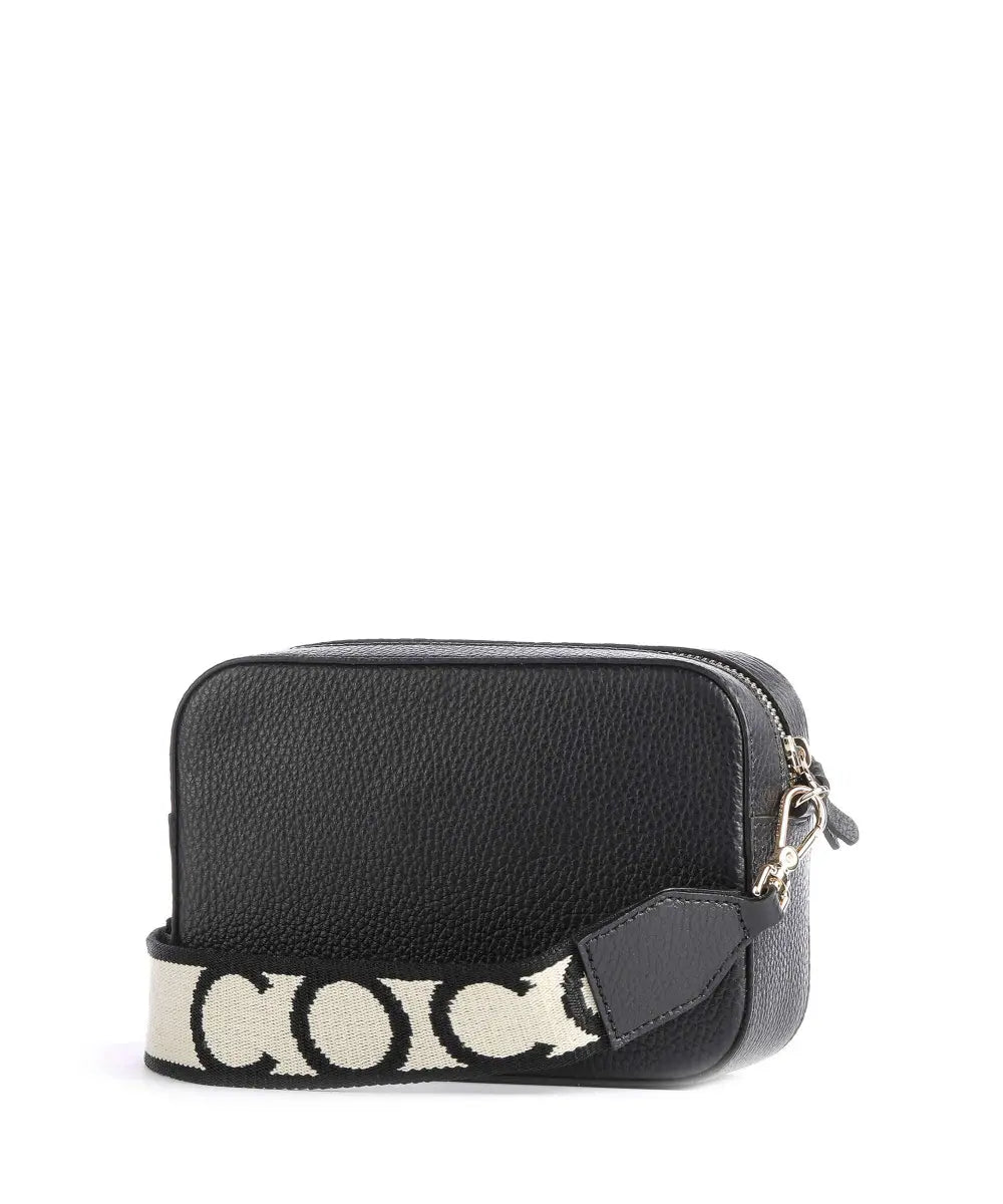 Coccinelle Tebe Crossbody Bag Grained Leather Black - كوتشينيلي - حقيبة كروس بودي Tebe من الجلد المحبب باللون الأسود