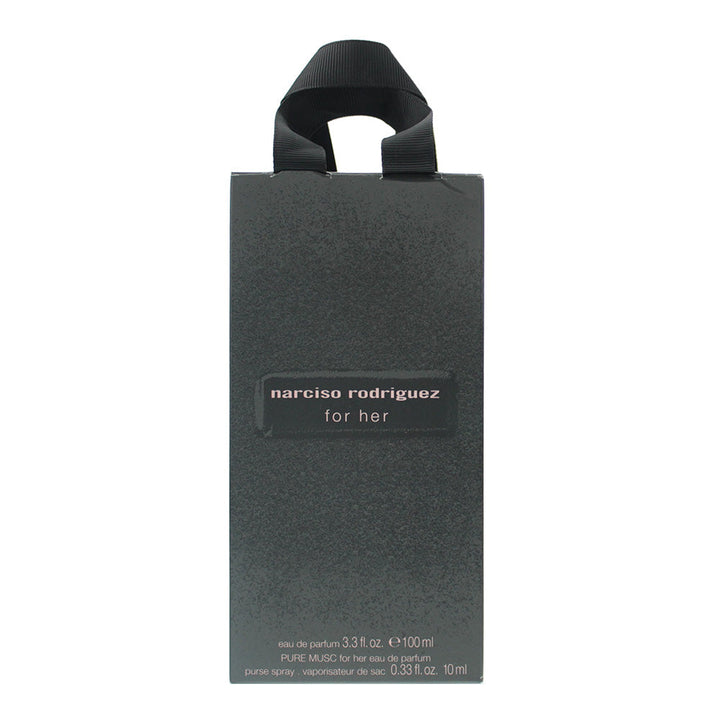 Narciso Rodriguez 2 Piece Gift Set: For Her Eau De Parfum 100ml - For Her Pure Musc Eau De Parfum 10ml - نارسيسو رودريغيز مجموعة هدايا قطعتين: عطر أو دو بارفان 100 مل لها + عطر بيور مسك أو دو بارفان 10 مل لها