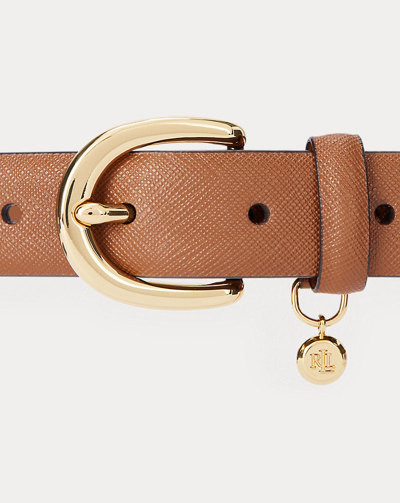 Charm Crosshatch Leather Belt - حزام جلدي كروس هاتش تشارم