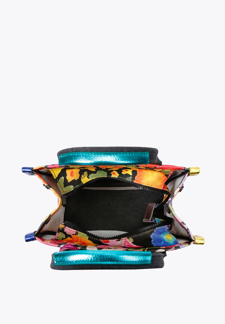 KURT GEIGER LONDON - HANDLE MINI KENSINGTON Black Sequin Top Handle Bag - كيرت غايغر لندن - حقيبة يد صغيرة HANDLE MINI KENSINGTON مزينة بالترتر الأسود