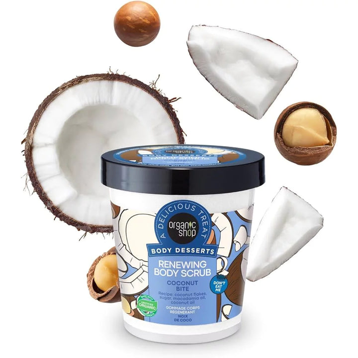 Organic Shop Body Desserts مقشر الجسم المتجدد بنكهة جوز الهند