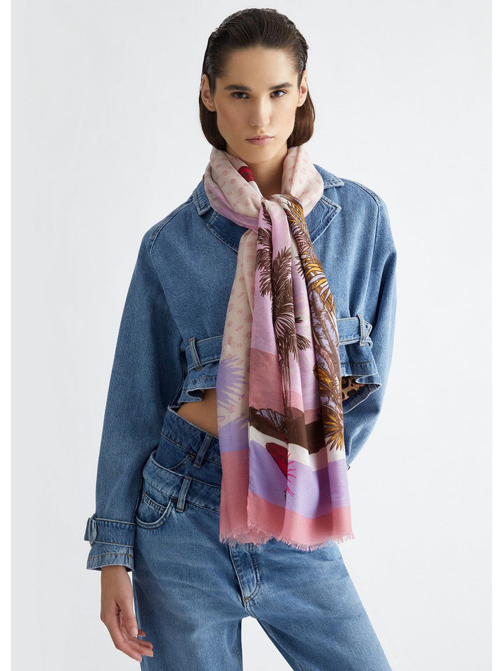 Liu Jo Soft Stola Woman 2A4048T0300 41909 Rosa - ليو جو وشاح ناعم نسائي