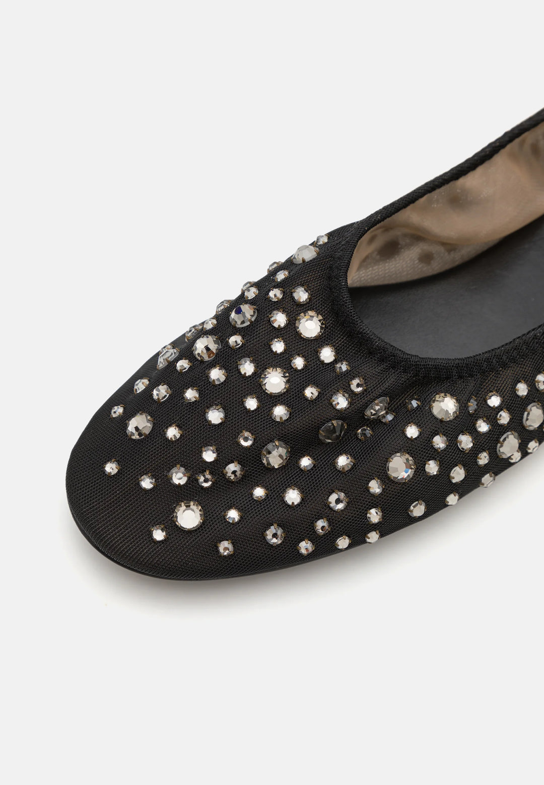 TORY BURCH
CRYSTAL BALLET - BALLET PUMPS - BLACK - توري بورش
كريستال باليه – حذاء باليه – أسود