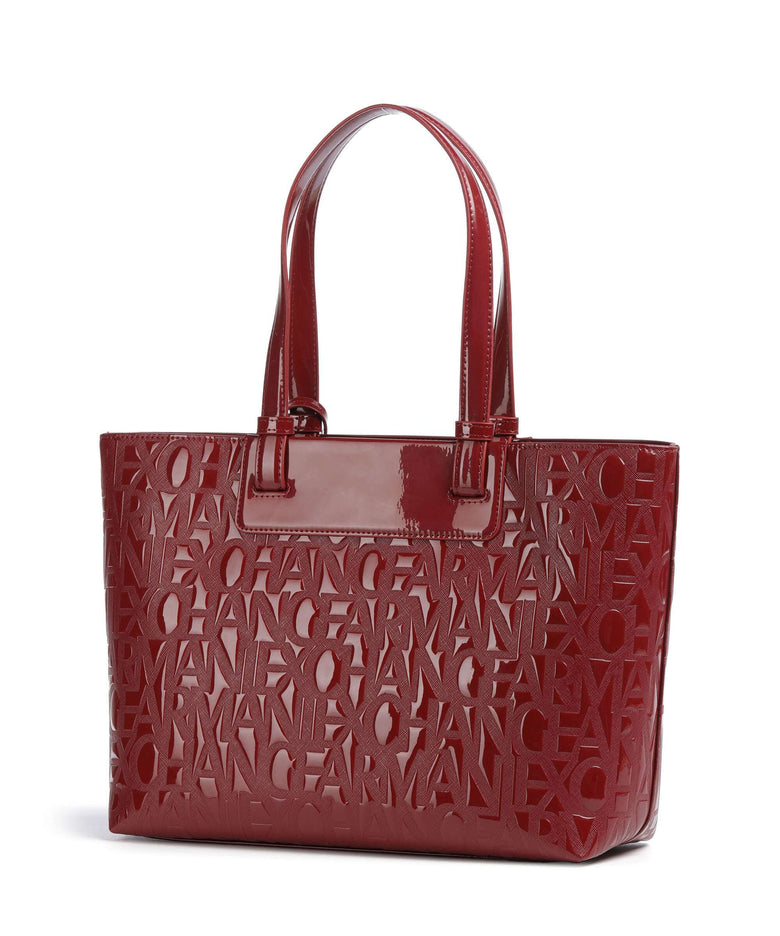 Armani Exchange Liz Patent M Tote bag - أرماني إكسشينج حقيبة حمل ليز إم ببراءة اختراع