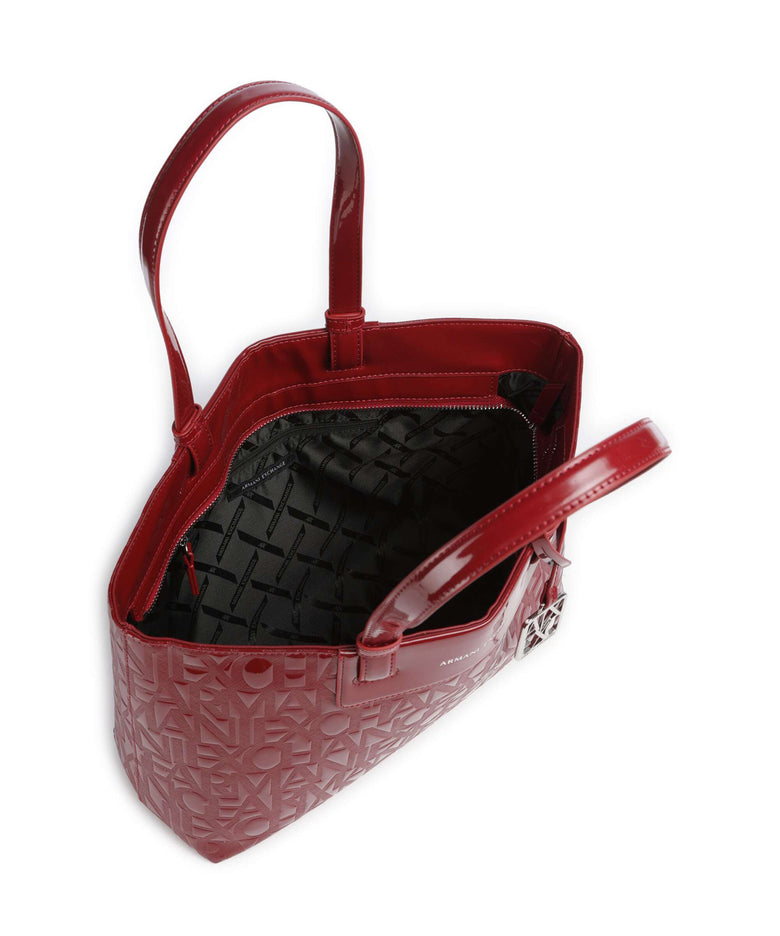 Armani Exchange Liz Patent M Tote bag - أرماني إكسشينج حقيبة حمل ليز إم ببراءة اختراع