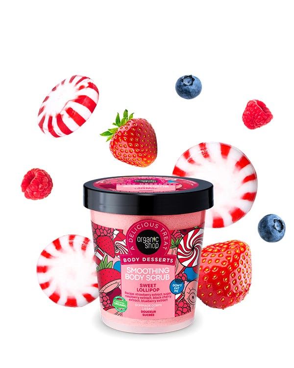 Organic Shop Body Desserts مقشر الجسم بنكهة لولي بوب