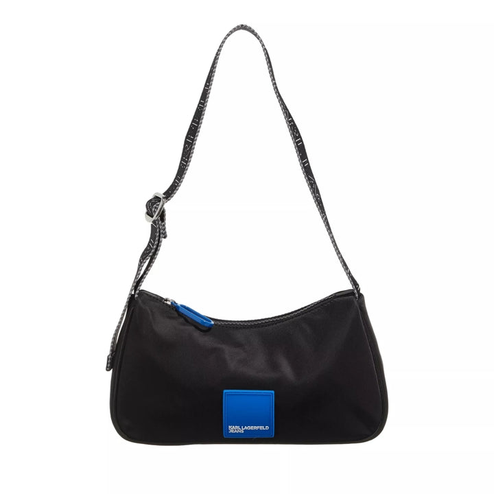Karl Lagerfeld Jeans Urban Nylon Shoulderbag Black - كارل لاغرفيلد جينز حقيبة كتف حضرية من النايلون سوداء