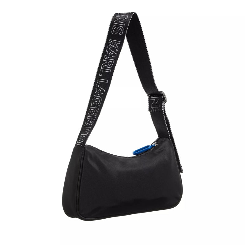 Karl Lagerfeld Jeans Urban Nylon Shoulderbag Black - كارل لاغرفيلد جينز حقيبة كتف حضرية من النايلون سوداء