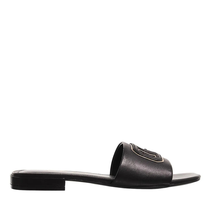 Guess Slides Tarisha Black/Gold - جيس شبشب تاريشا أسود/ذهبي