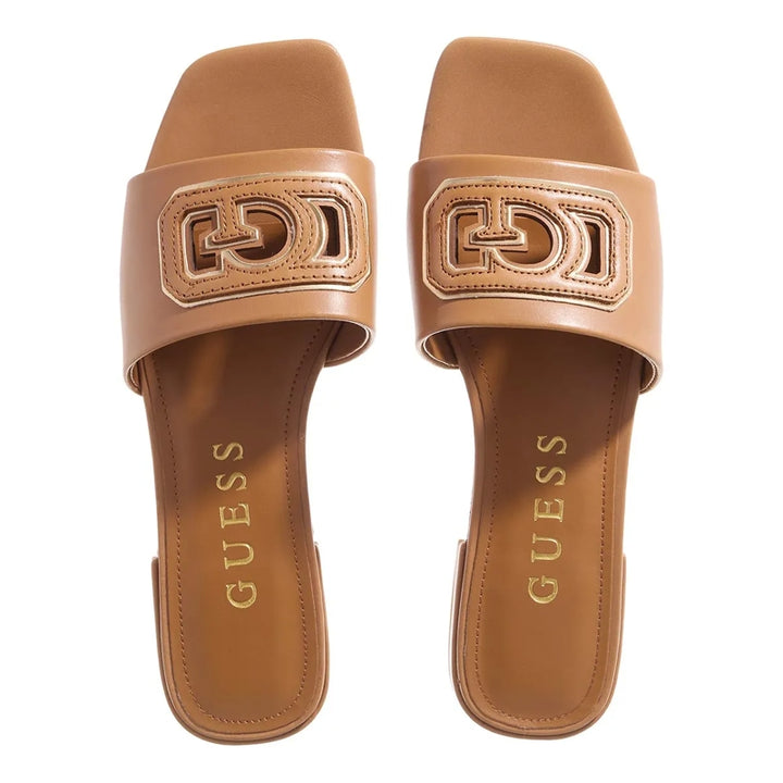 Guess Slides Tarisha Tan/Gold - كاس صندل تاريشا تان/ذهبي