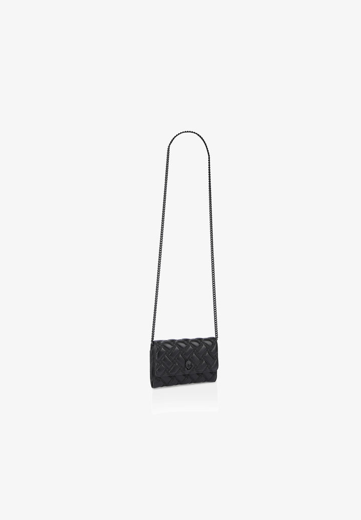 Kurt Geiger London Kensington Chain Quilted Clutch Bag - كيرت غايغر لندن - حقيبة كلاتش مبطنة بسلسلة موديل Kensington