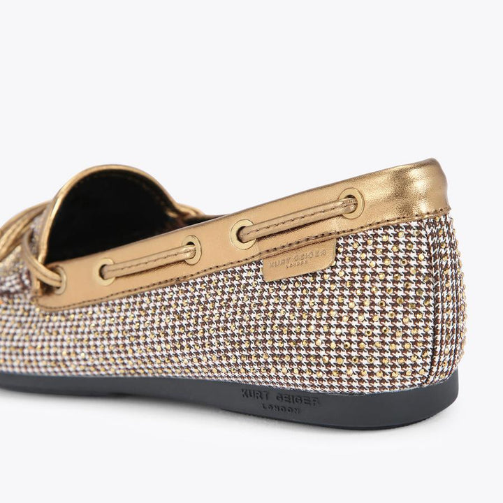 Kurt Geiger London EAGLE - Bootsschuh - Beige/Goldfarben - كيرت غايغر لندن - حذاء قارب EAGLE باللون البيج/الذهبي