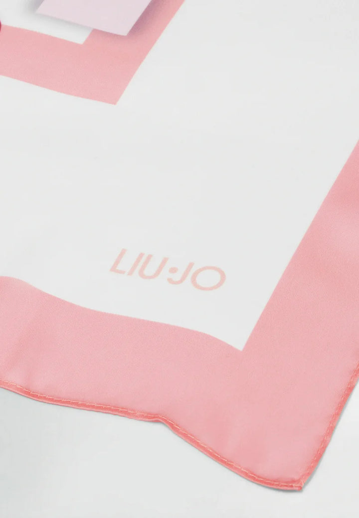 Liu Jo - Liu Jo Floral and Lettering Print Scarf - ليو جو - وشاح ليو جو بطبعة الزهور والحروف