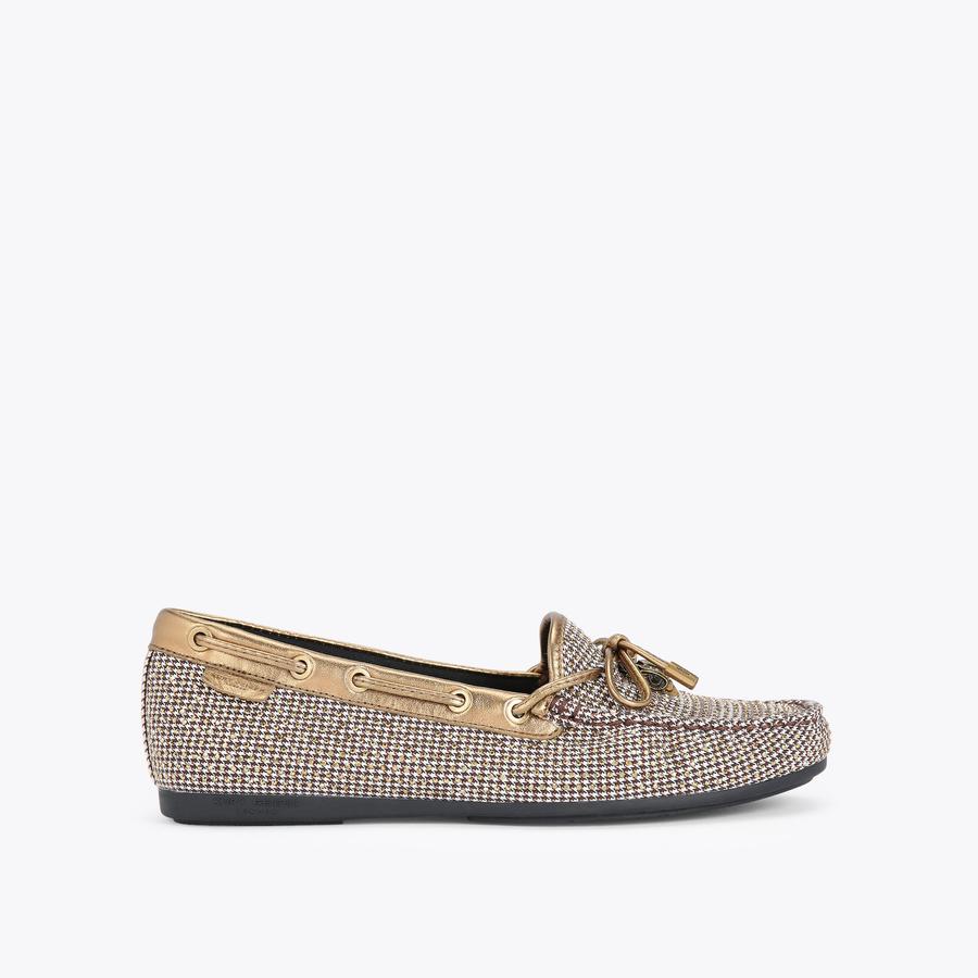 Kurt Geiger London EAGLE - Bootsschuh - Beige/Goldfarben - كيرت غايغر لندن - حذاء قارب EAGLE باللون البيج/الذهبي