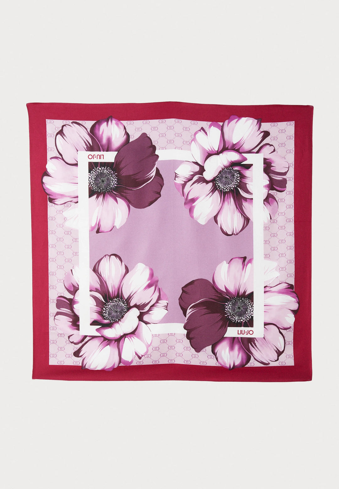 Floral Scarf Colour Sangria | Liu Jo - ليو جو - وشاح مزخرف باللون سانغريا