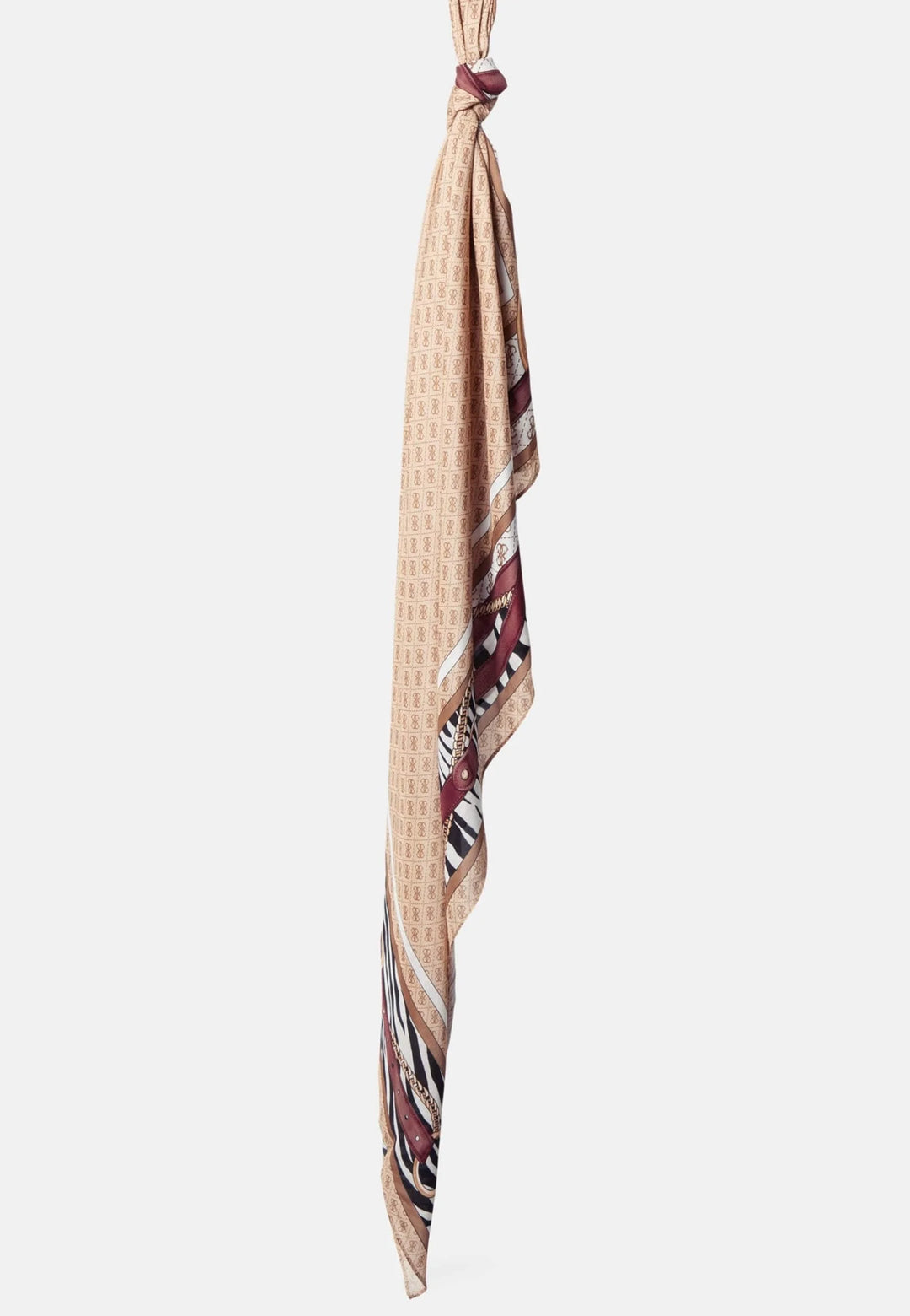 GUESS - Zebra & Belts Print Scarf - جيس - وشاح بطبعة حمار وحشي وأحزمة