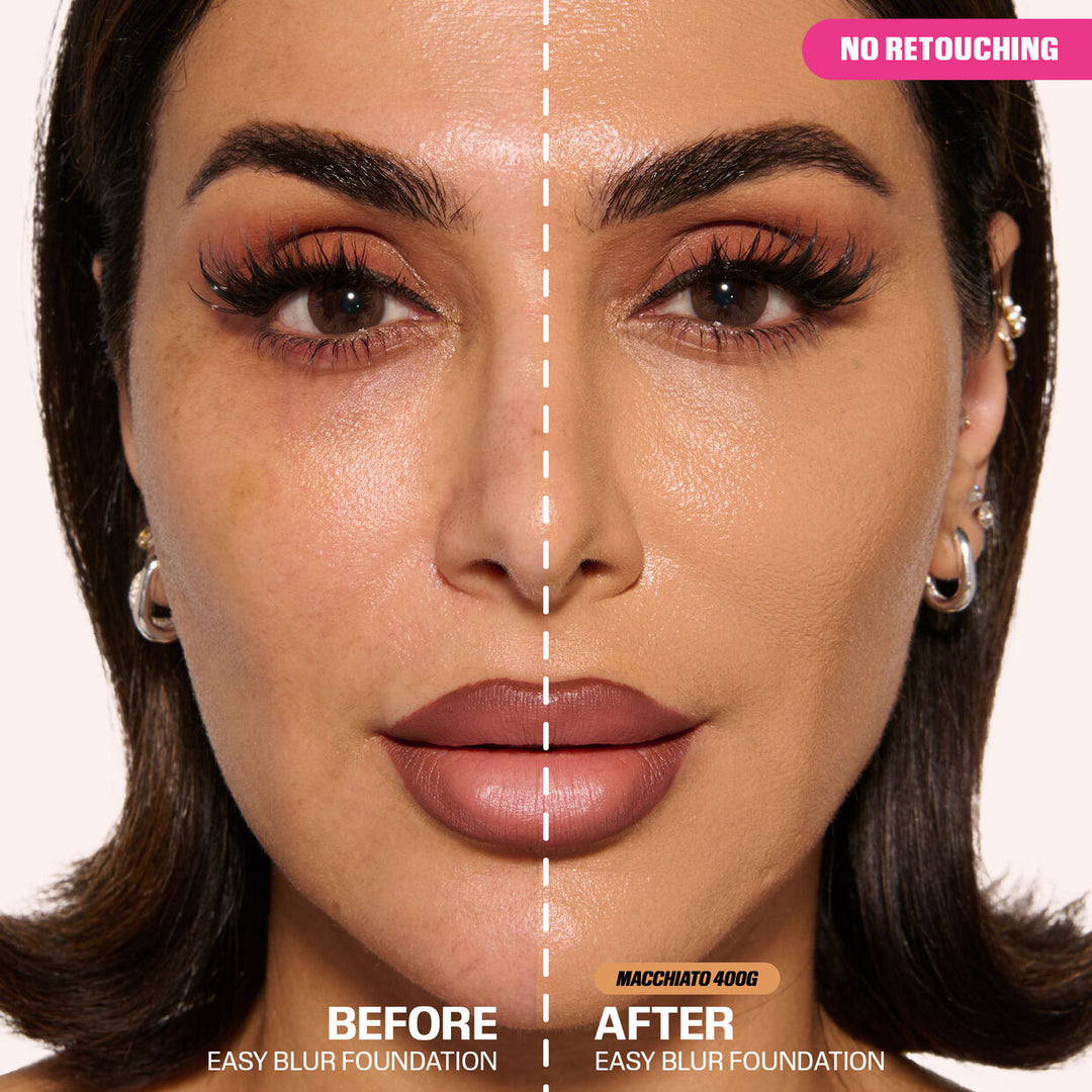 HUDA BEAUTY Easy Blur Natural Airbrush Foundation with Niacinamide - هدى بيوتي كريم أساس إيزي بلور لإطلالة طبيعية خالية من العيوب مع النياسيناميد