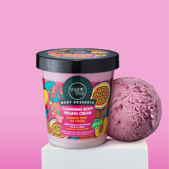 Organic Shop Body Desserts مقشر الجسم بتركيبة الآيس كريم بنكهة الفواكه الصيفية