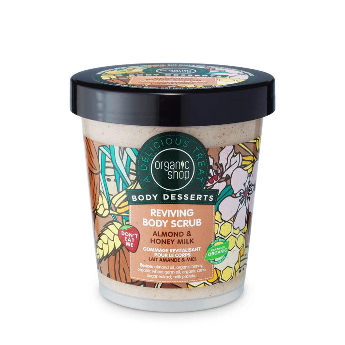 Organic Shop Body Desserts مقشر الجسم بنكهة اللوز والعسل