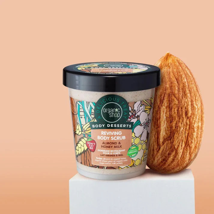 Organic Shop Body Desserts مقشر الجسم بنكهة اللوز والعسل