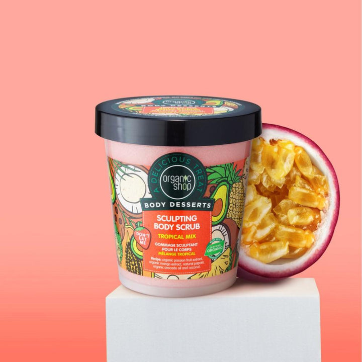 Organic Shop Body Desserts مقشر الجسم بنكهة المزيج الاستوائي