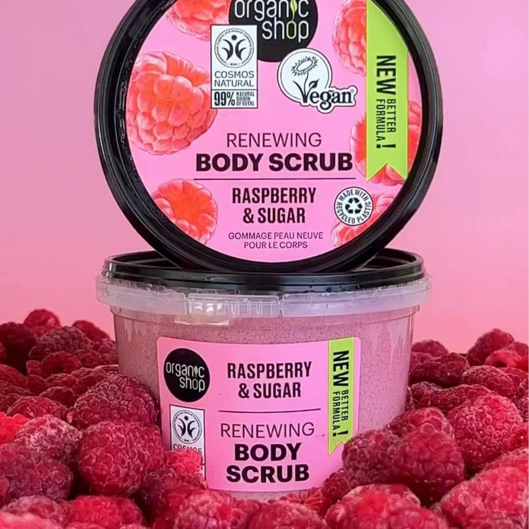 Organic Shop Body Desserts مقشر الجسم بنكهة التوت والسكر