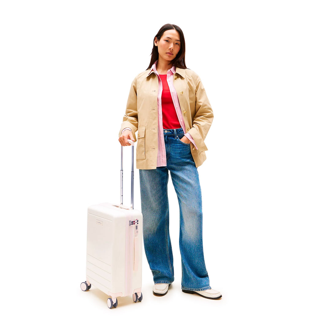 TOMMY HILFIGER TH Travel Cabin Case Z00 Ivory Petal - تومي هيلفيغر حقيبة سفر للمقصورة Z00 Ivory Petal
