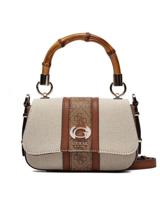 Guess Kerima (Ag) Mini-Bags HWAG93 37780 Ecru - حقيبة جيس كيريما (إيه جي) ميني-باغز HWAG93 37780 بلون إكرو