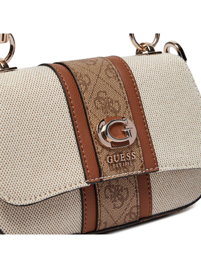 Guess Kerima (Ag) Mini-Bags HWAG93 37780 Ecru - حقيبة جيس كيريما (إيه جي) ميني-باغز HWAG93 37780 بلون إكرو
